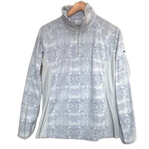 COLUMBIA Women’s Glacial IV Half Zip Fleece sweater size Large light blue